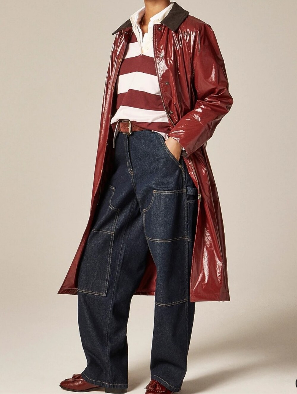 J. Crew Premium Weight Classic Rugby Shirt In Rugby Stripe Ice Red - Picture 6 of 10